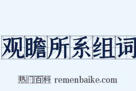 观瞻所系组词是什么意思的图片
